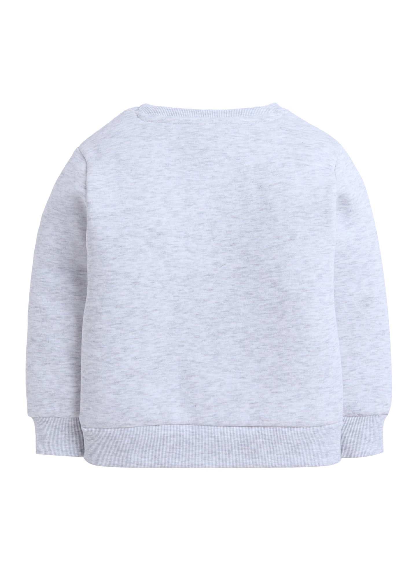 Girls’ Animal Print Patch Sweatshirt - Grey - Relaxed Fit