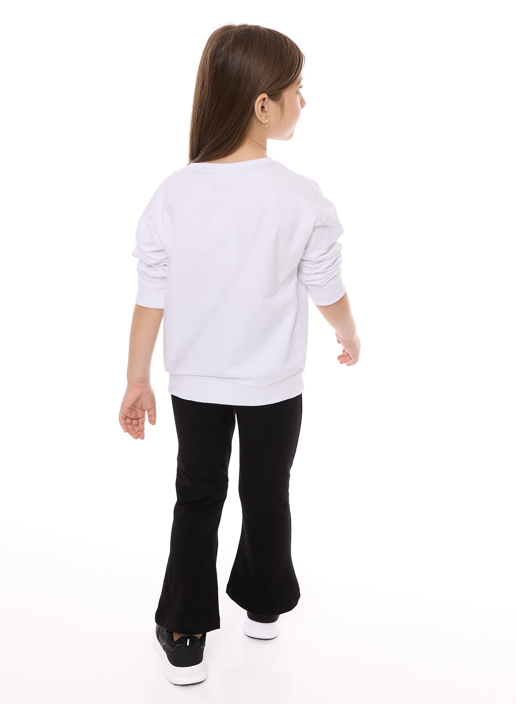 Victor And Jane Girls Set With Sequins Embroidered Top And Flared Leggings