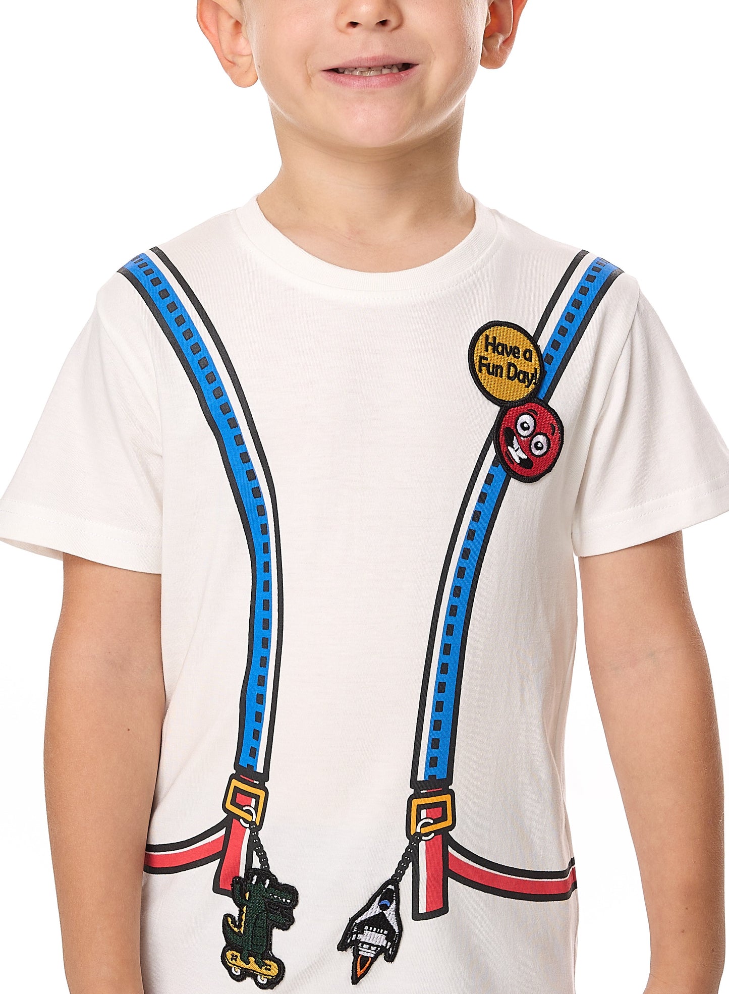 Victor and Jane Jr Boys' 2PC Set – Backpack -Off White and Blue