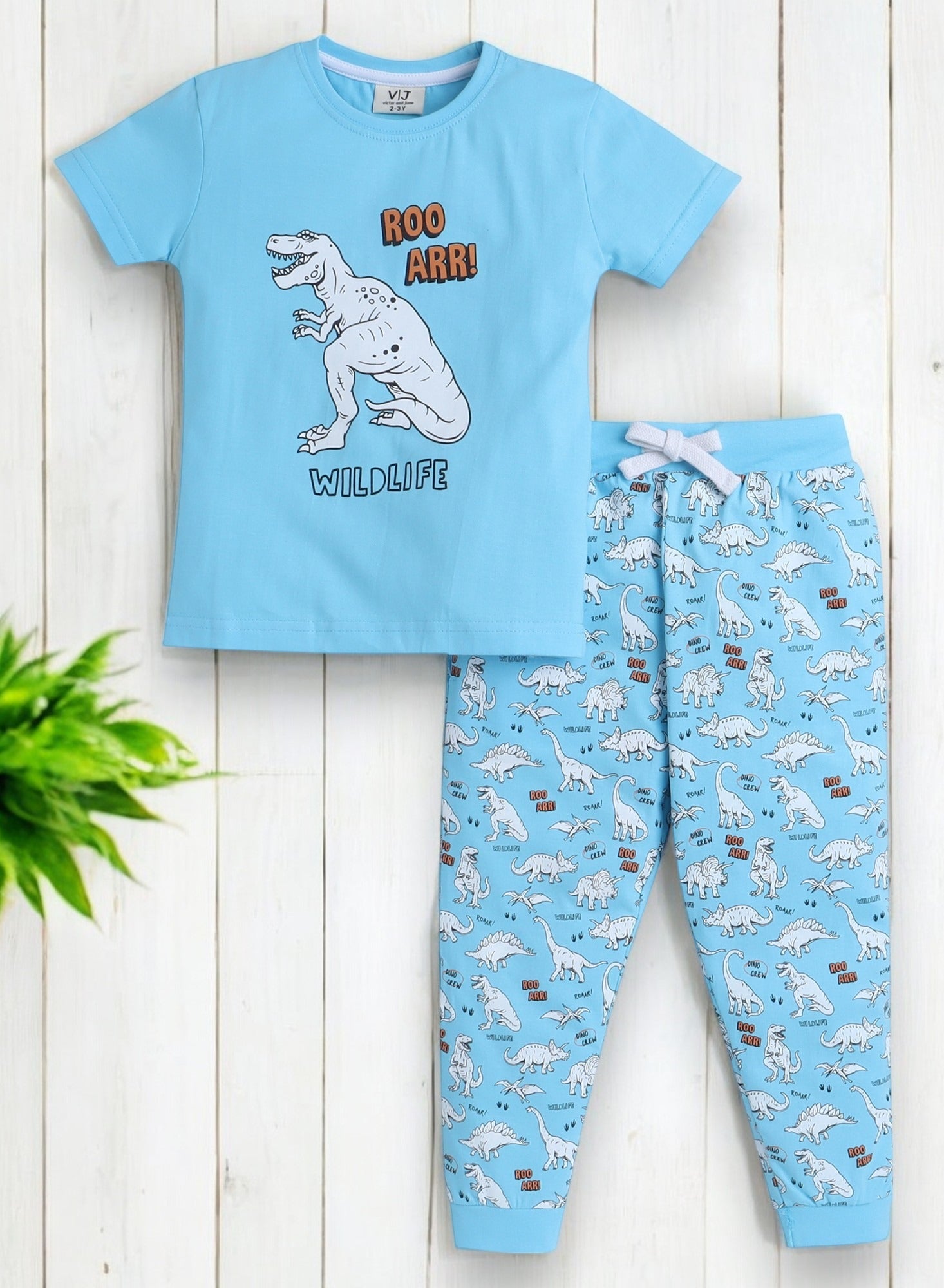 Victor And Jane - Printed T-Shirt And All-Over Printed Pyjama Set