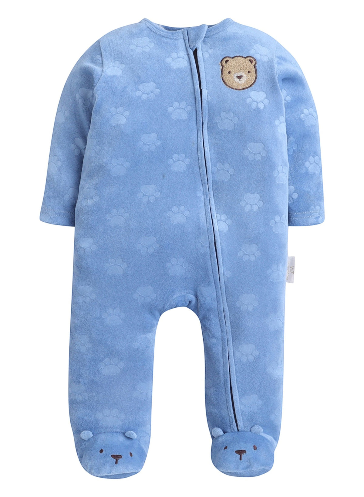 Baby Boys Bear Print Footed Onesie