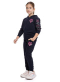 Girls- Glitter Heart Hoodie With Matching Jogger