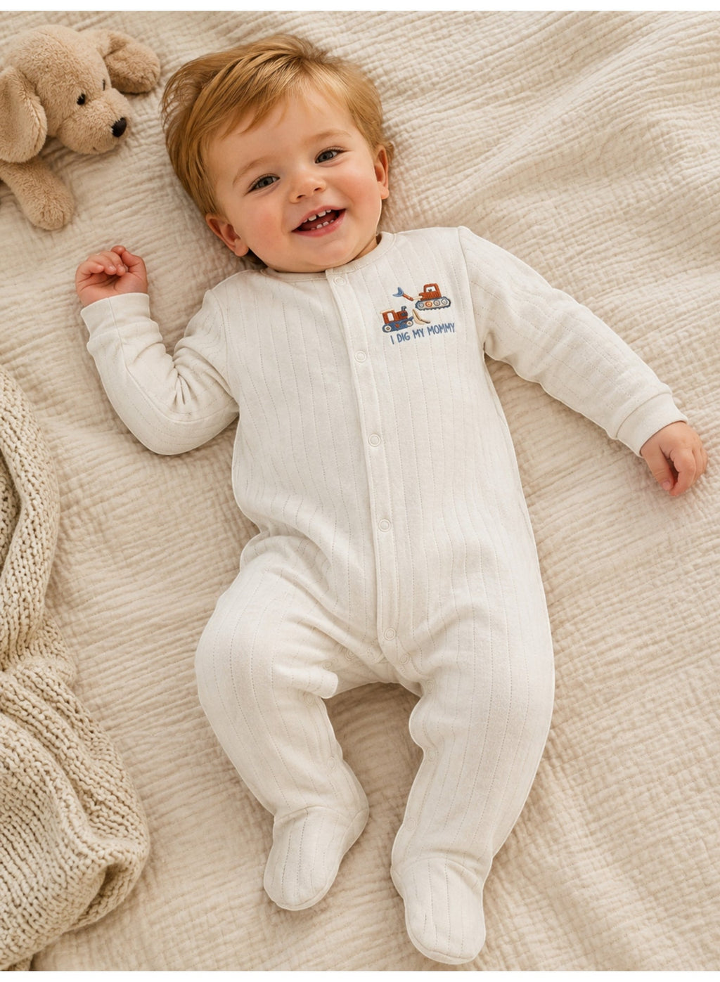 Baby Boys Quilted Footed Coveralls 2-Piece Pack with Truck Print