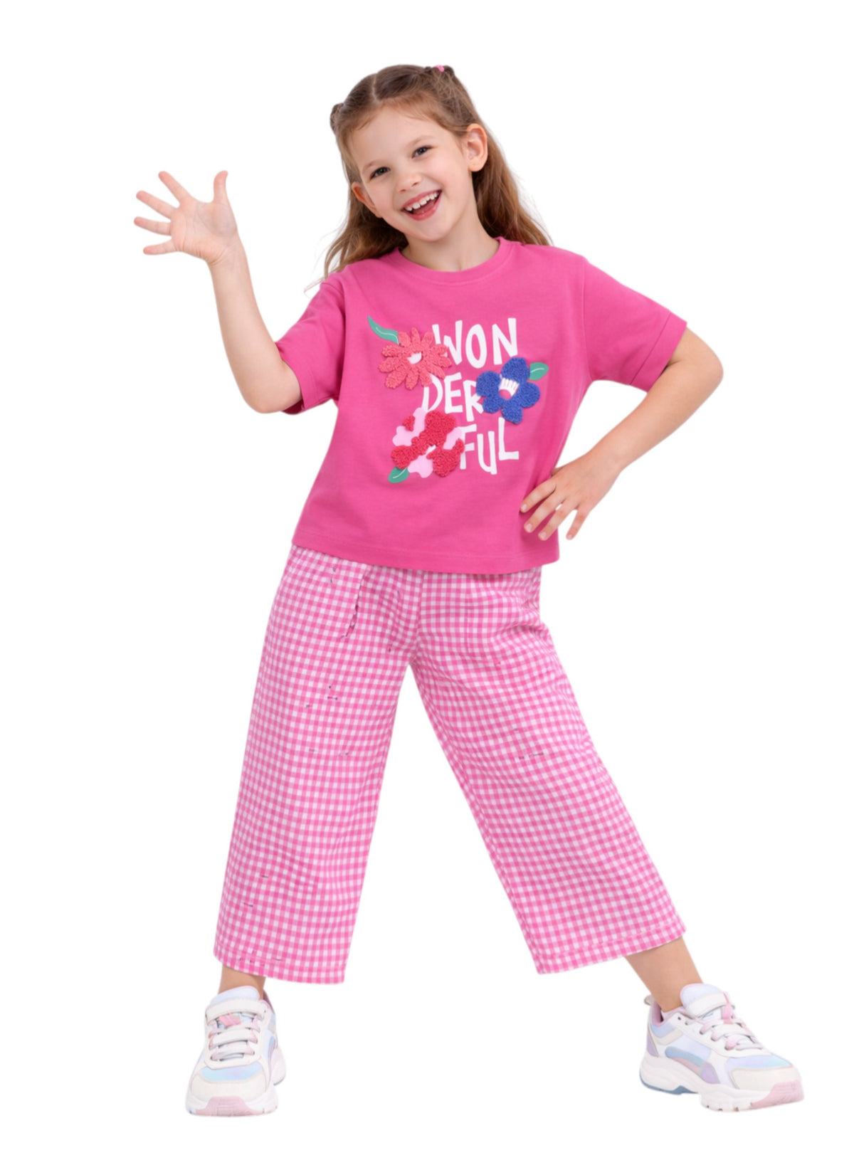 Girls Print T Shirt Set