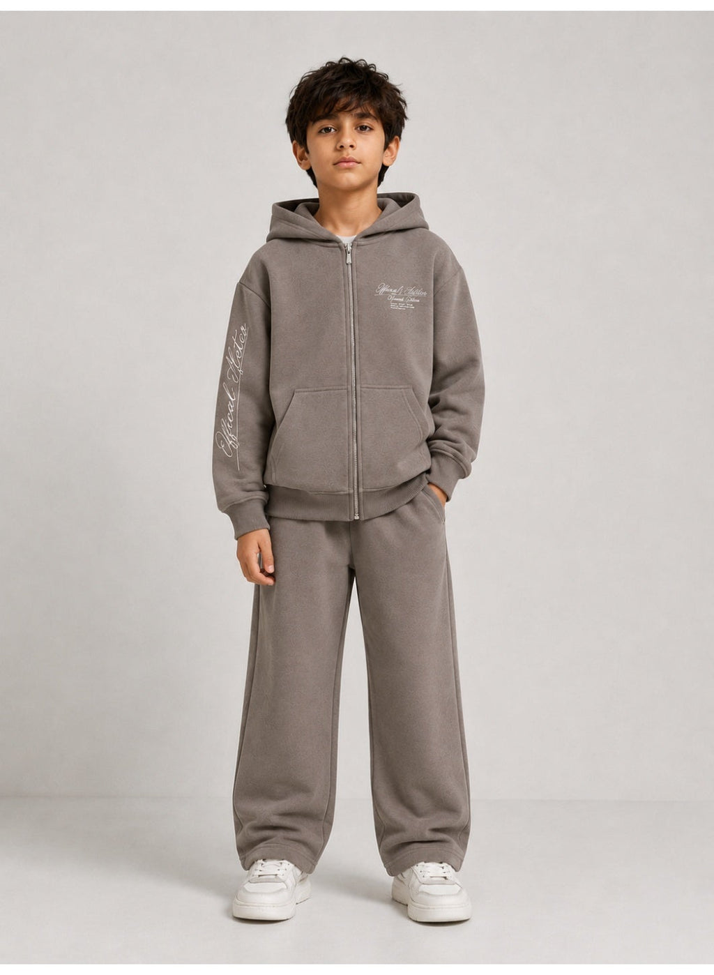Boys’ Graphic Text Sweatshirt Hoodie and Jogger Pants Set