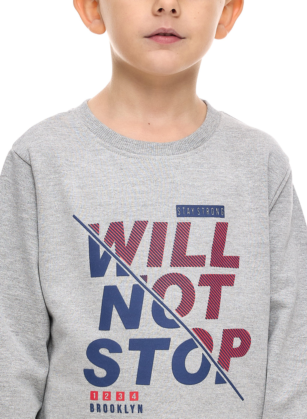 Boys' 2-Piece Sweatshirt And Jogger Set (2 -8 Yrs) Grey