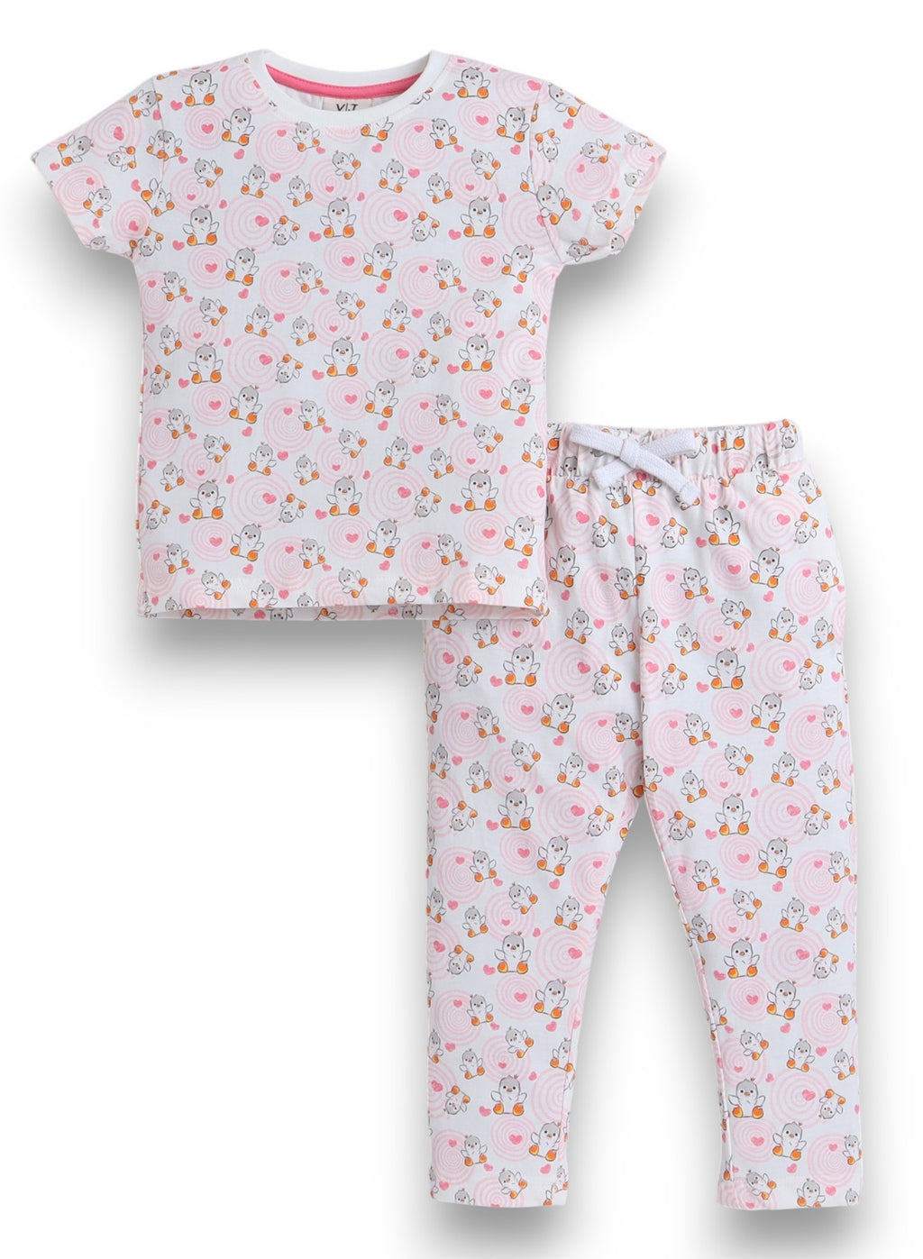 Victor And Jane - All-Over Printed T-Shirt And Pyjama Set