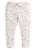 Dirkje Cotton All Over Fruits Printed Full Sleeves Sweatshirt & Joggers Co-Ords Set With Headband - Beige