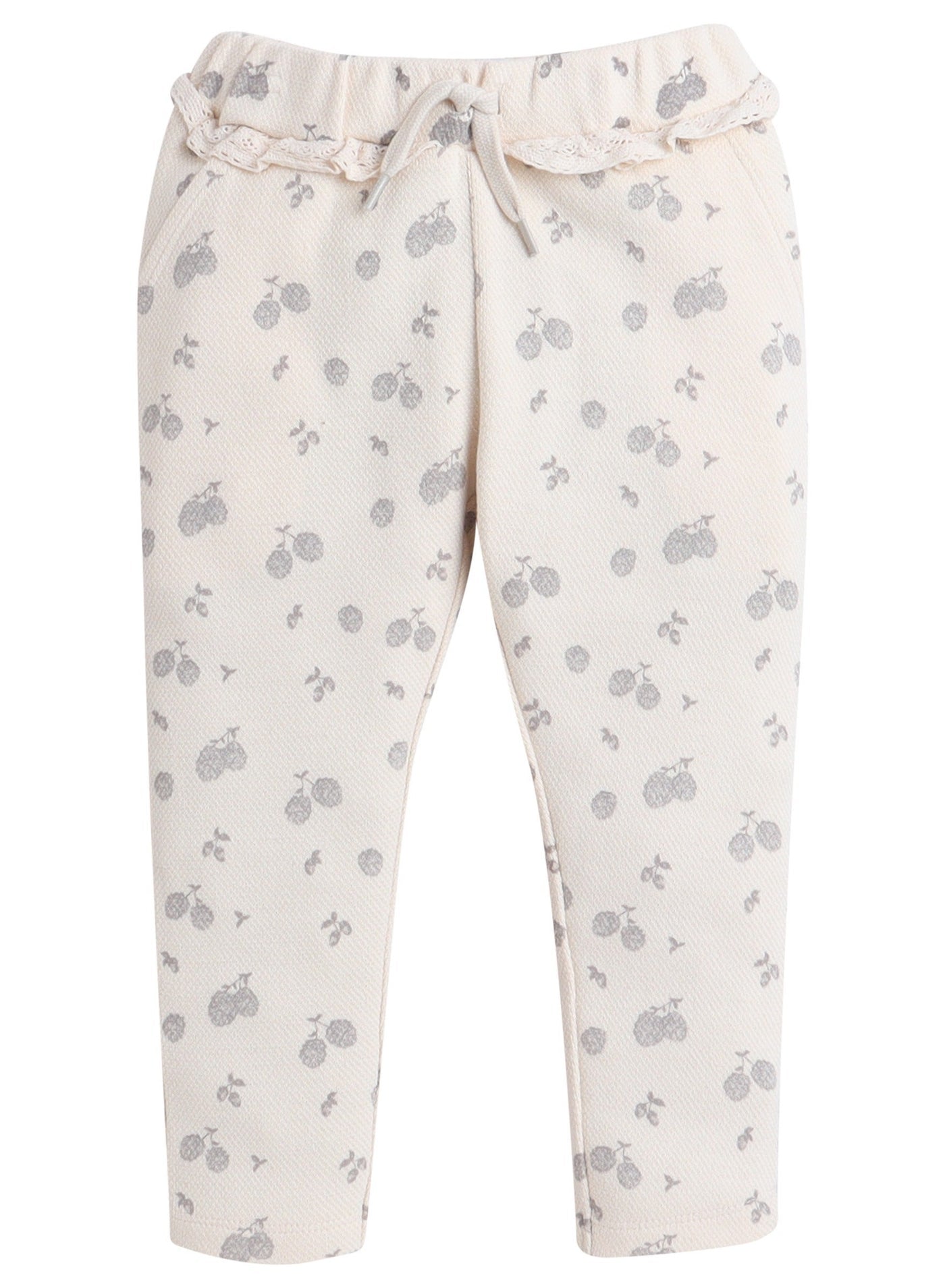 Dirkje Cotton All Over Fruits Printed Full Sleeves Sweatshirt & Joggers Co-Ords Set With Headband - Beige