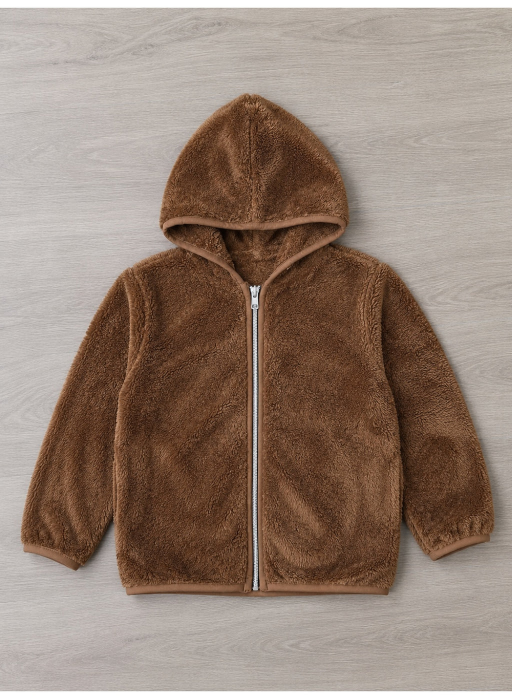 Girls Fur Full Zip Hoodie Jacket