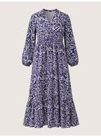 Floral Maxi Dress With Button Front
