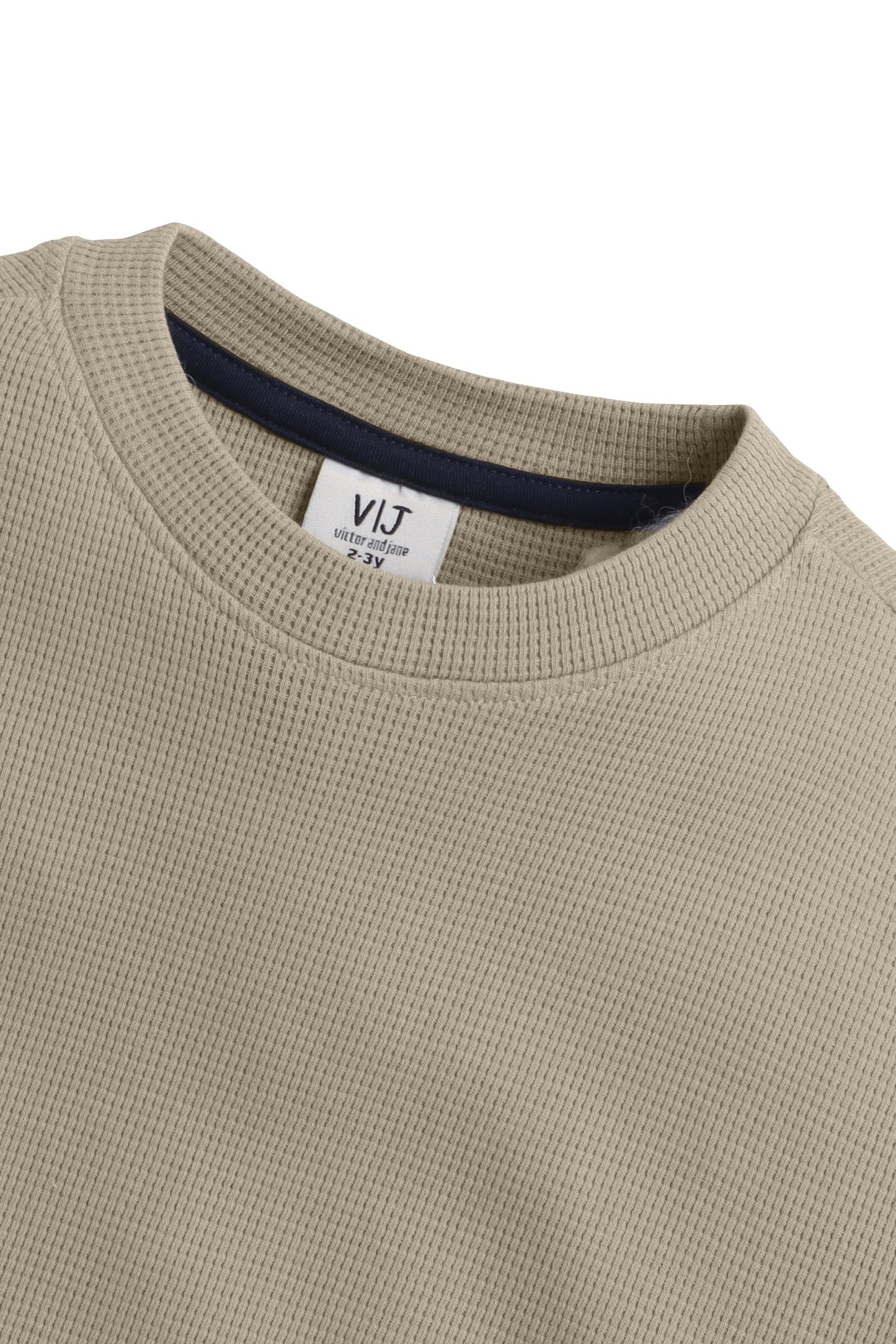 Victor & Jane Junior Boys Taupe Motivational Cotton T-Shirt
