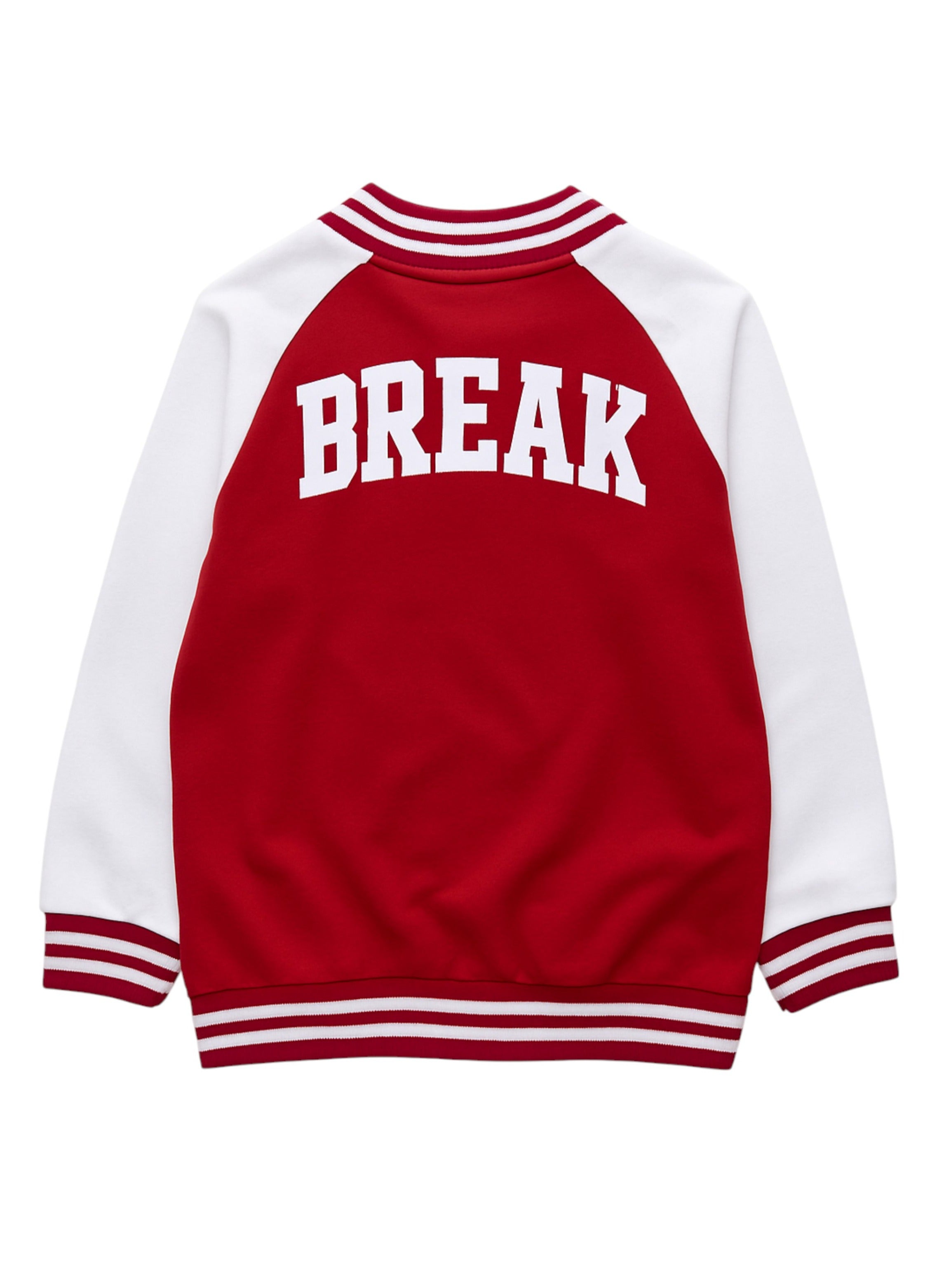 Boys' Trendy Red & White Sports Tracksuit “ Break The Rule Print