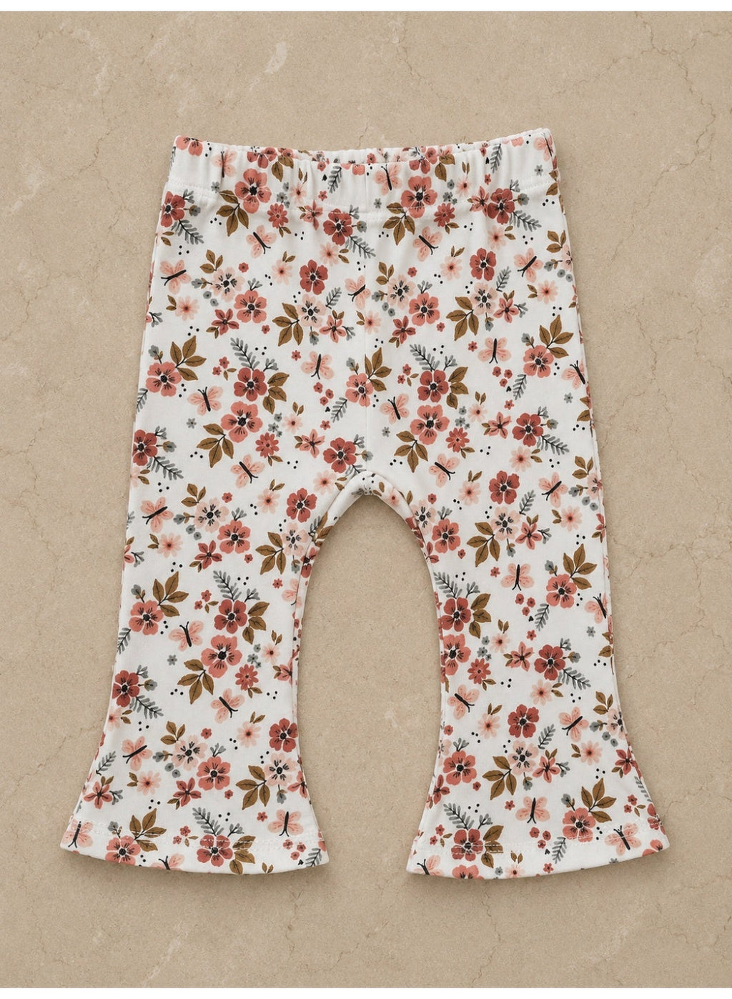 Baby Girls Long Sleeve Bodysuit and Floral Pants Set with Headband (3-Piece)