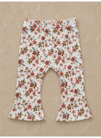 Baby Girls Long Sleeve Bodysuit and Floral Pants Set with Headband (3-Piece)