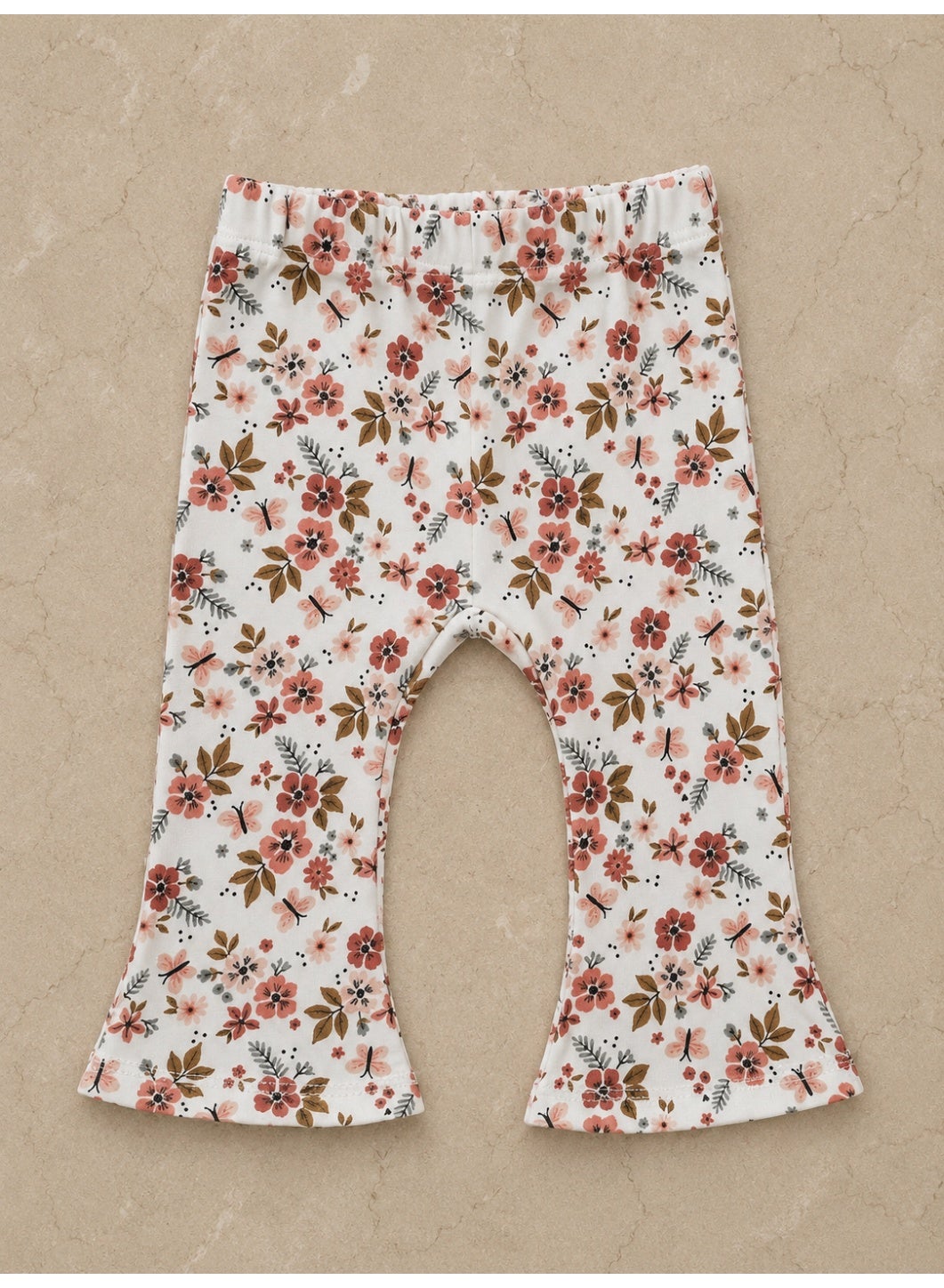 Baby Girls Long Sleeve Bodysuit and Floral Pants Set with Headband (3-Piece)