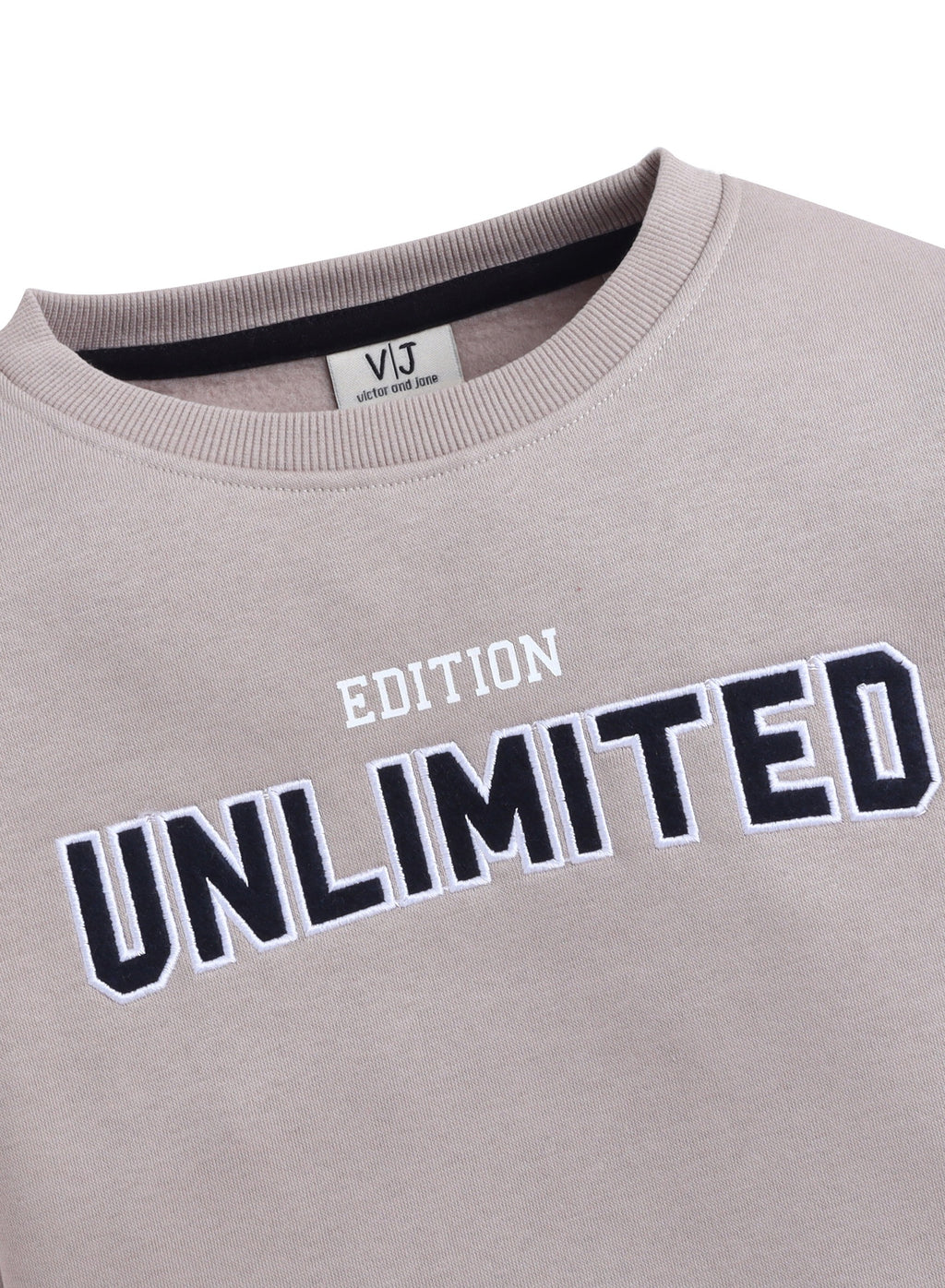 Boys' Beige "Unlimited Edition" Graphic Sweatshirt