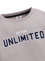 Boys' Beige "Unlimited Edition" Graphic Sweatshirt