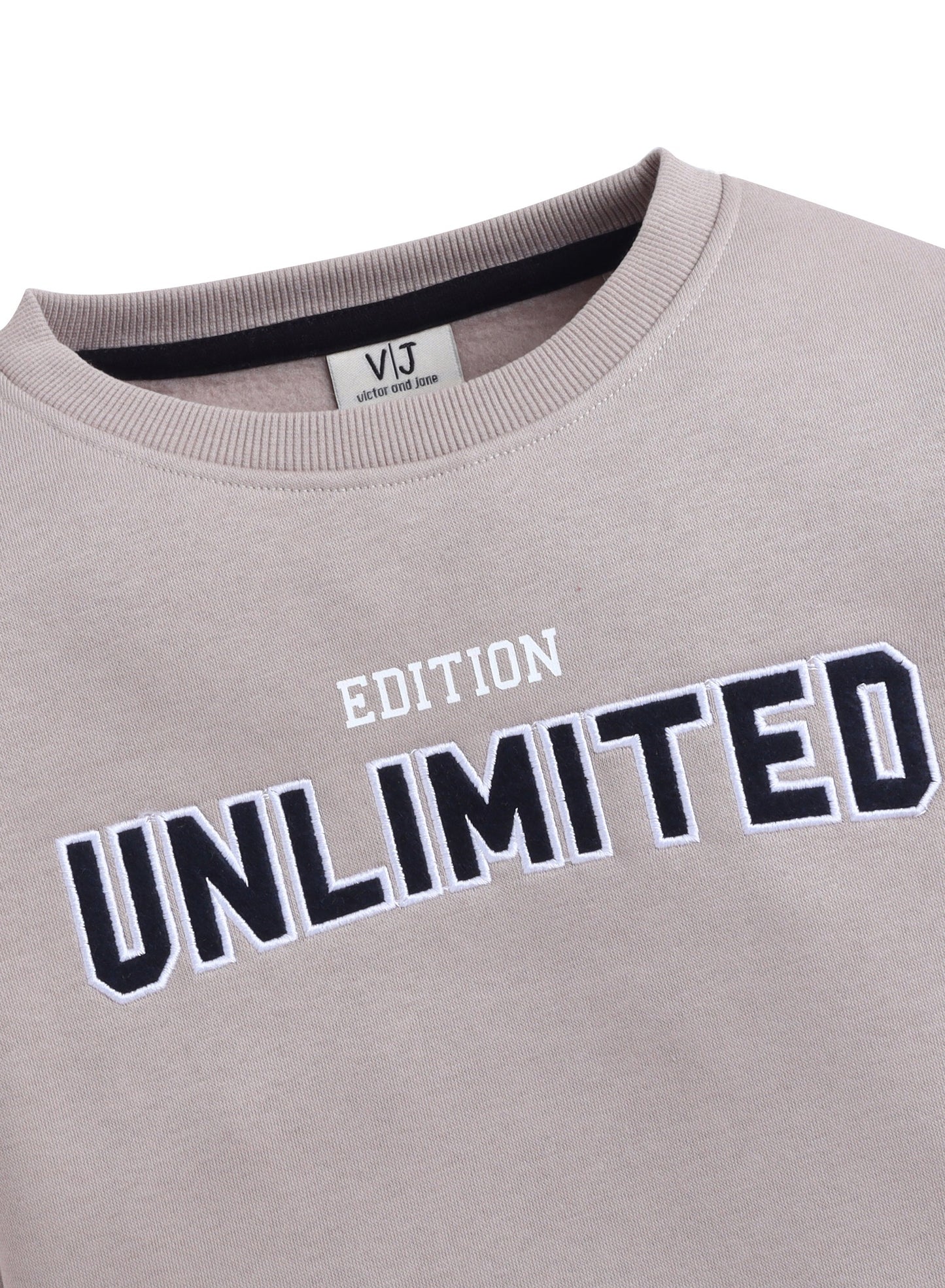 Boys' Beige "UNLIMITED Edition" Graphic Sweatshirt