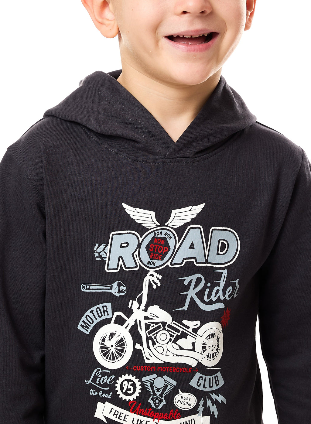 Boys' Hoodie (2 - 8Yrs) Dark Grey