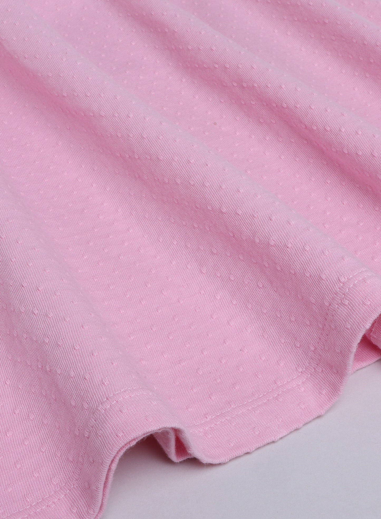 Girls' Ruffle Cotton Dress, Solid Color