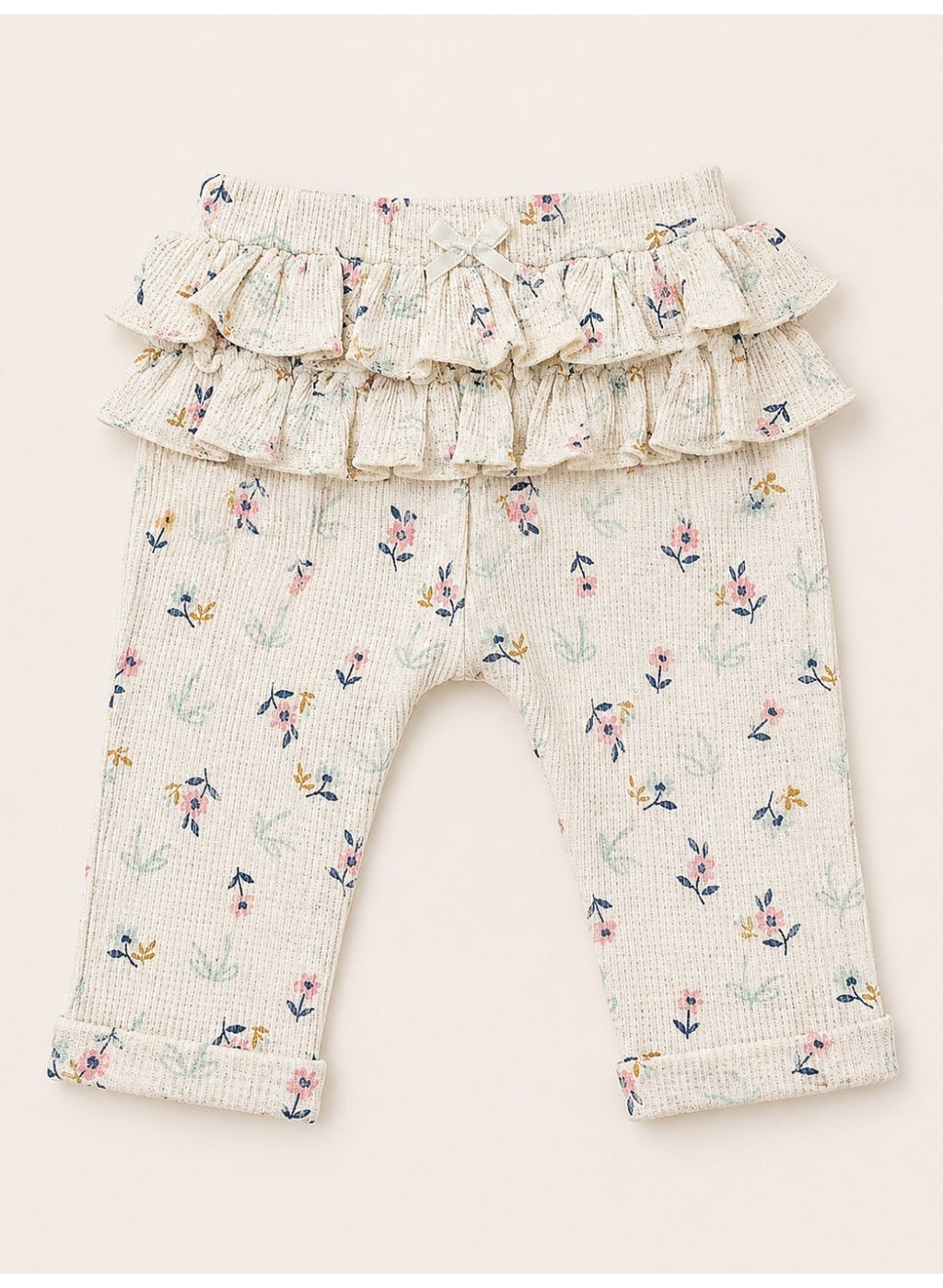Baby Girls Long Sleeve Bodysuit & Ruffle Pants Set with Headband (3-Piece Set)