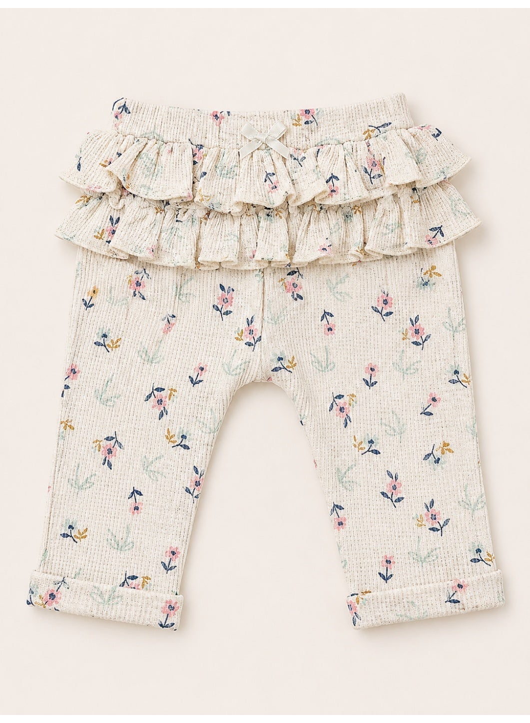 Baby Girls Long Sleeve Bodysuit & Ruffle Pants Set with Headband (3-Piece Set)