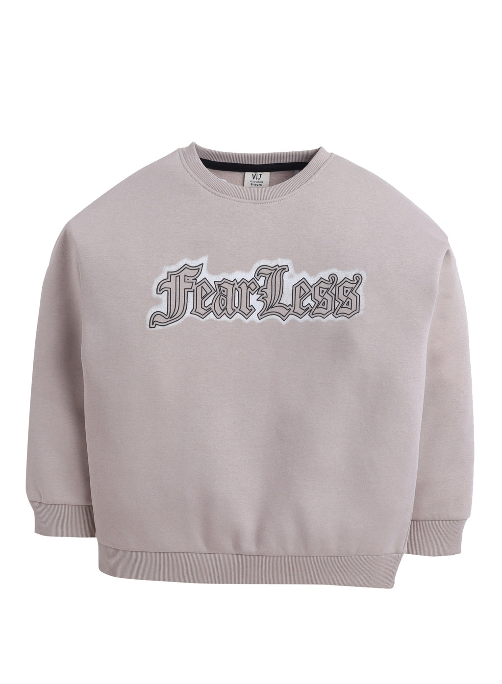 Boys' Beige Œfearless” Graphic Sweatshirt
