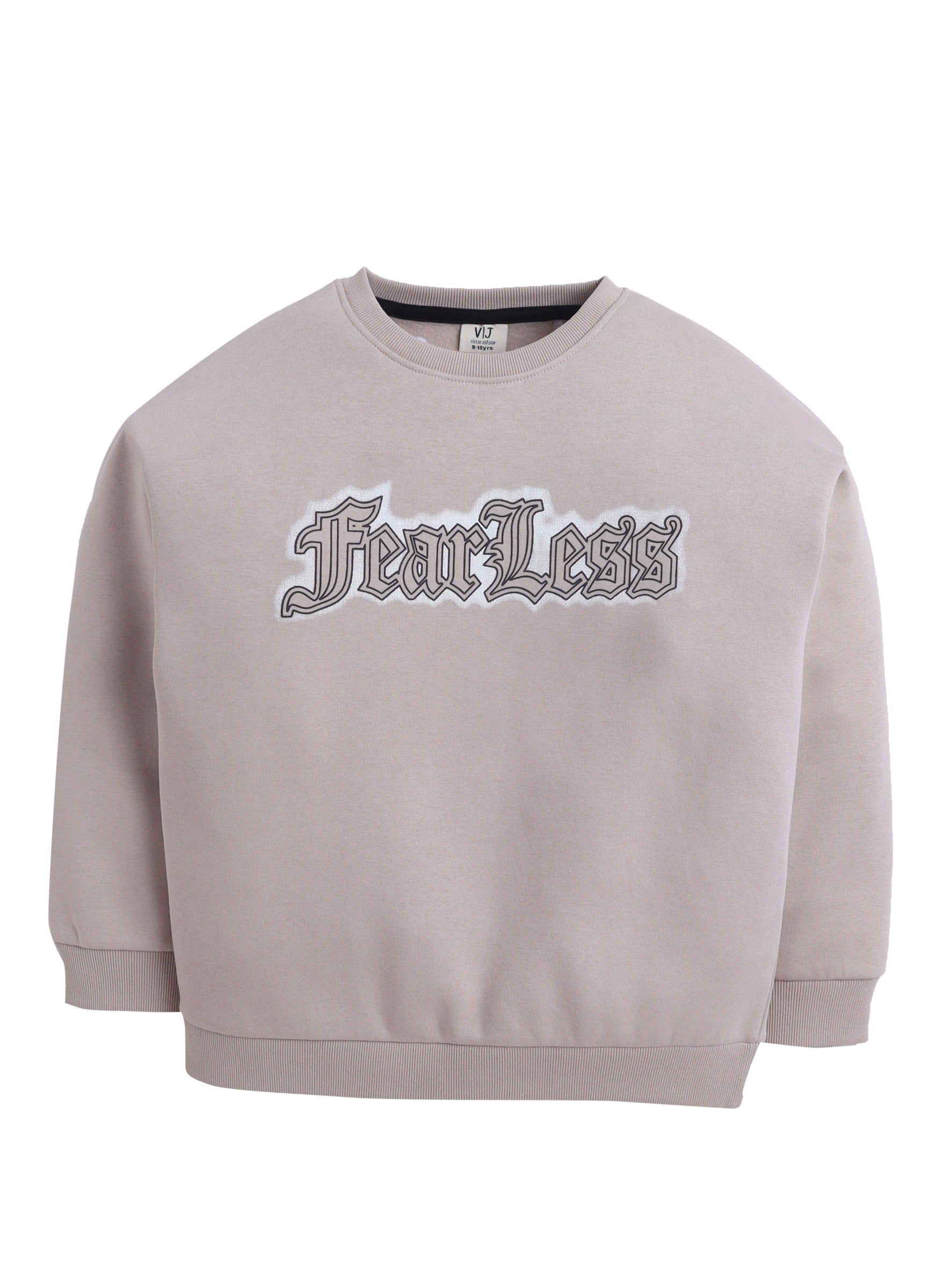 Boys' Beige Œfearless” Graphic Sweatshirt