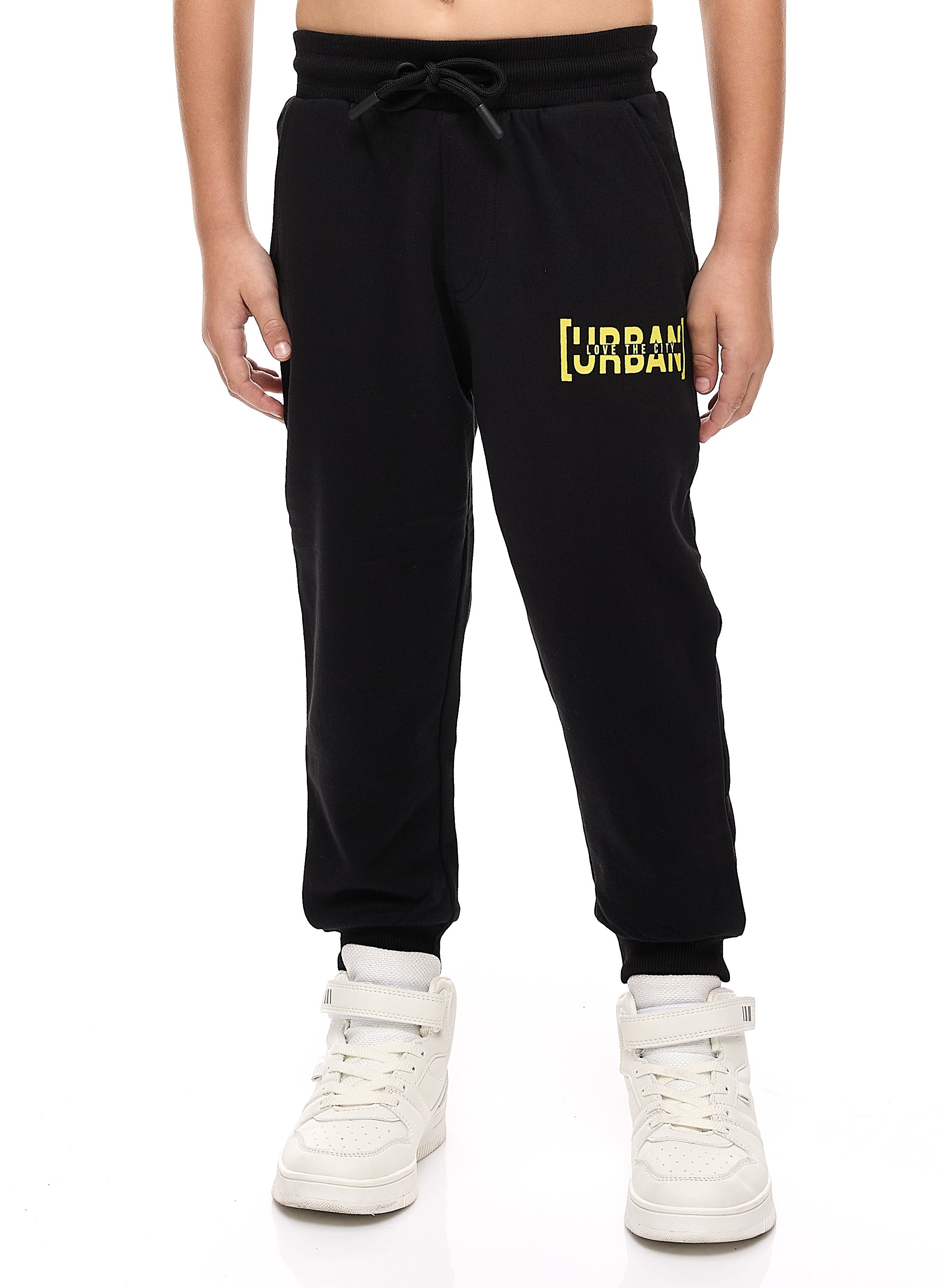 Boys' 2-Piece Sets Sweatshirt And Jogger Set Neon Green-Black