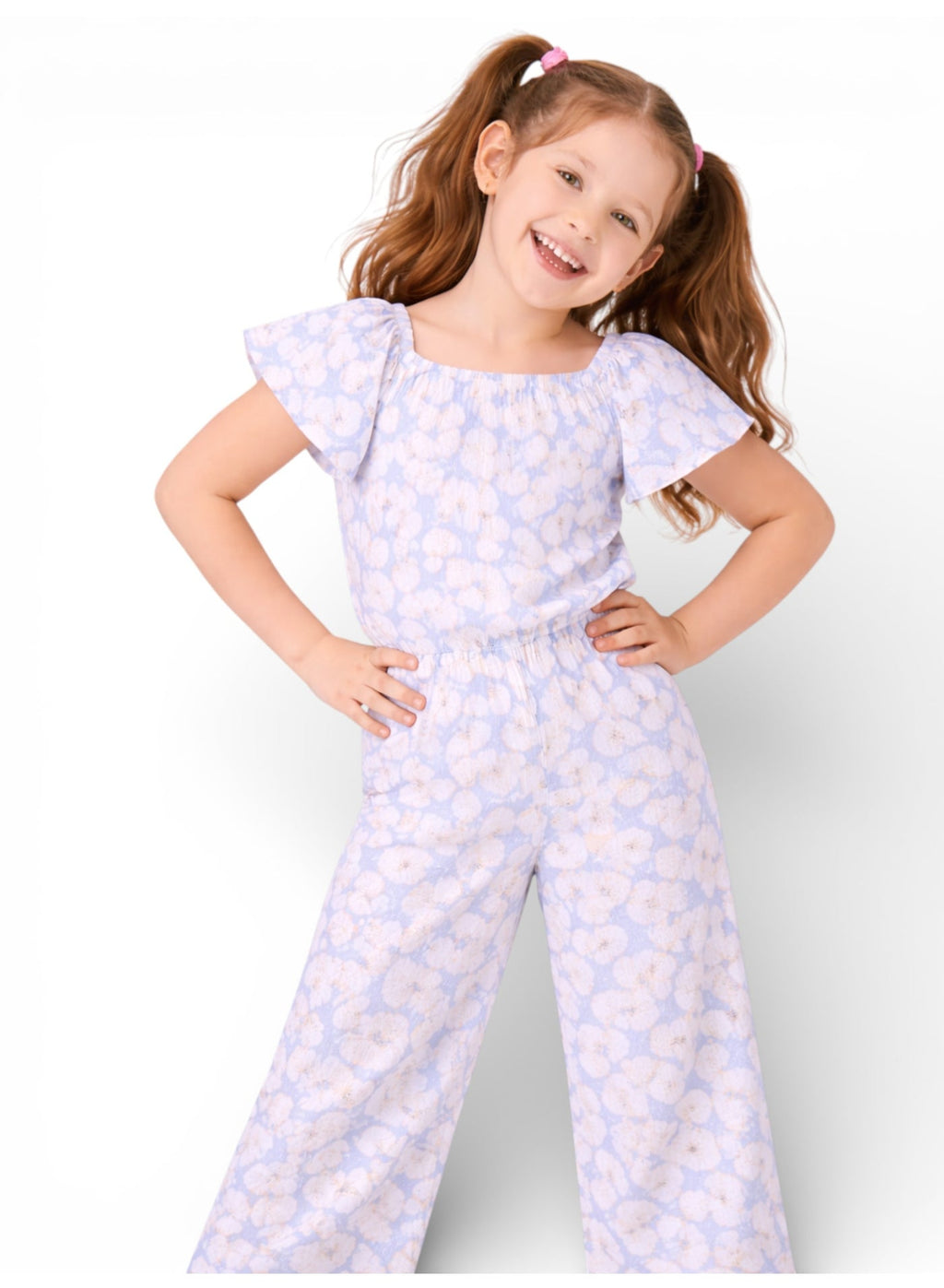 Girls Floral Ruffle