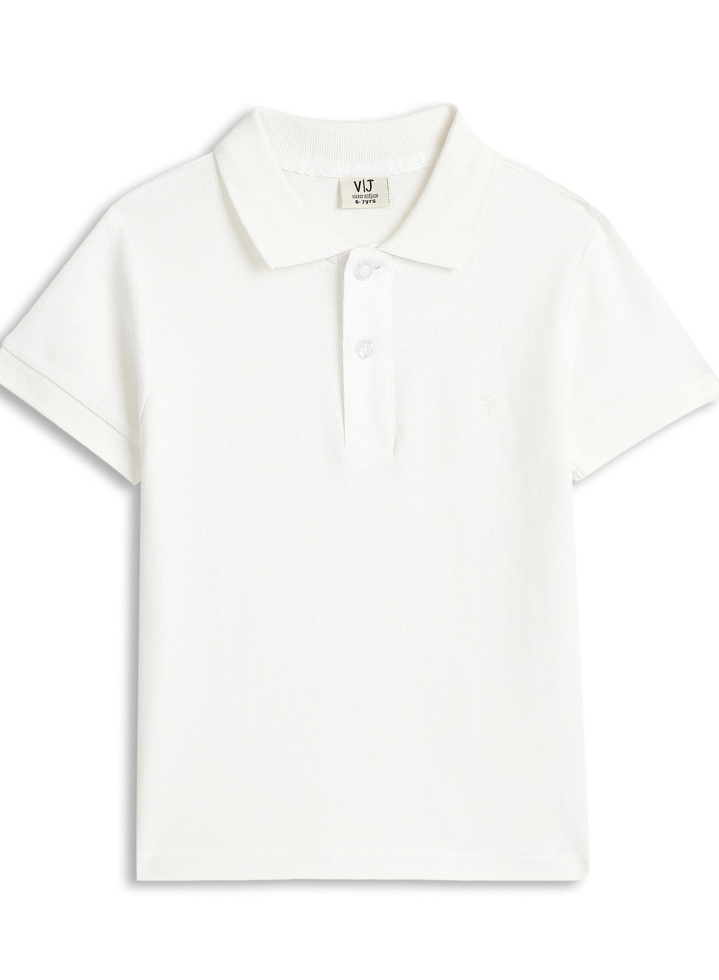Victor & Jane Junior Boys' Polo T-Shirt – White