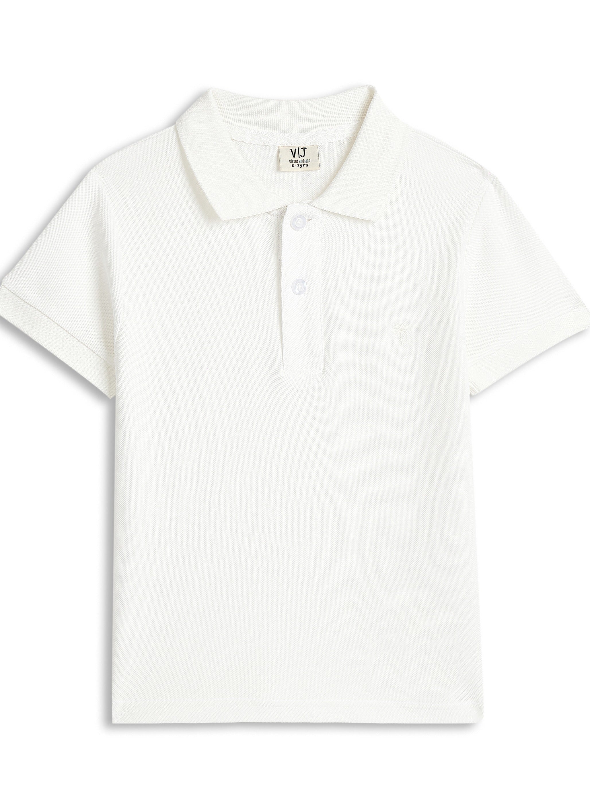 Junior Boys' Polo T-Shirt “ White