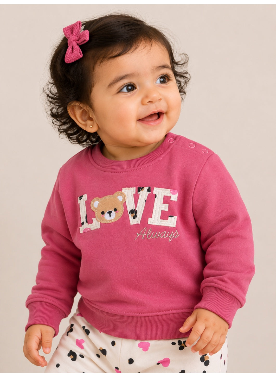 Girls 2-Piece Graphic Sweatshirt & Printed Jogger Pants Set