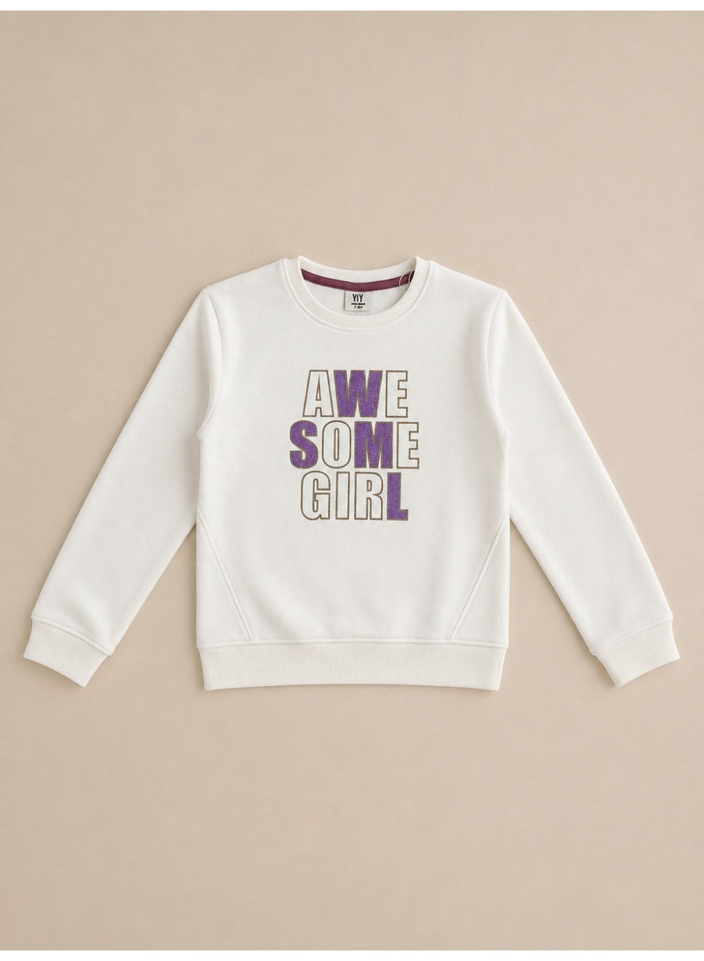 Girls Graphic Sweatshirt and Wide Leg Pants Set