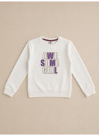 Girls Graphic Sweatshirt and Wide Leg Pants Set