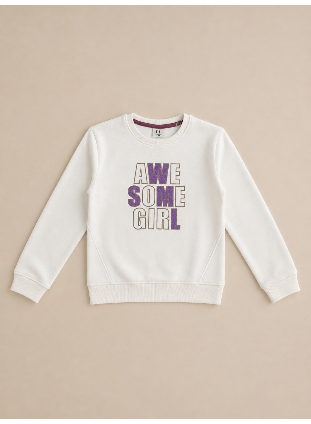 Girls Graphic Sweatshirt and Wide Leg Pants Set