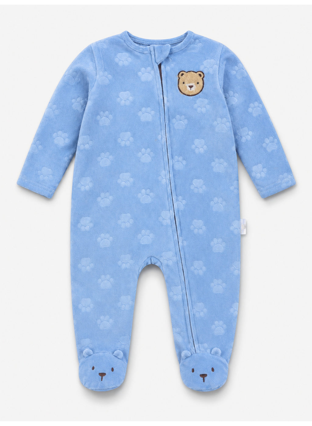 Baby Boys Bear Print Footed Onesie