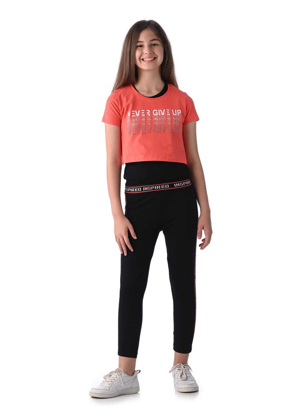 Victor And Jane Athleisure 2 Pc Set - Crop Tank Top With Matching Stylish Leggings