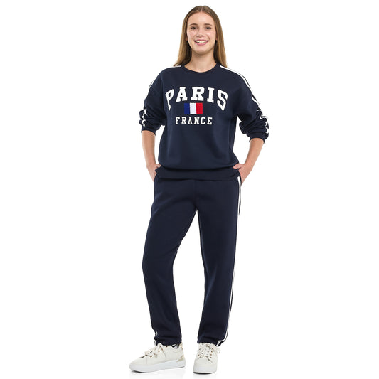2-Piece Set - “Paris France” Cotton Fleece