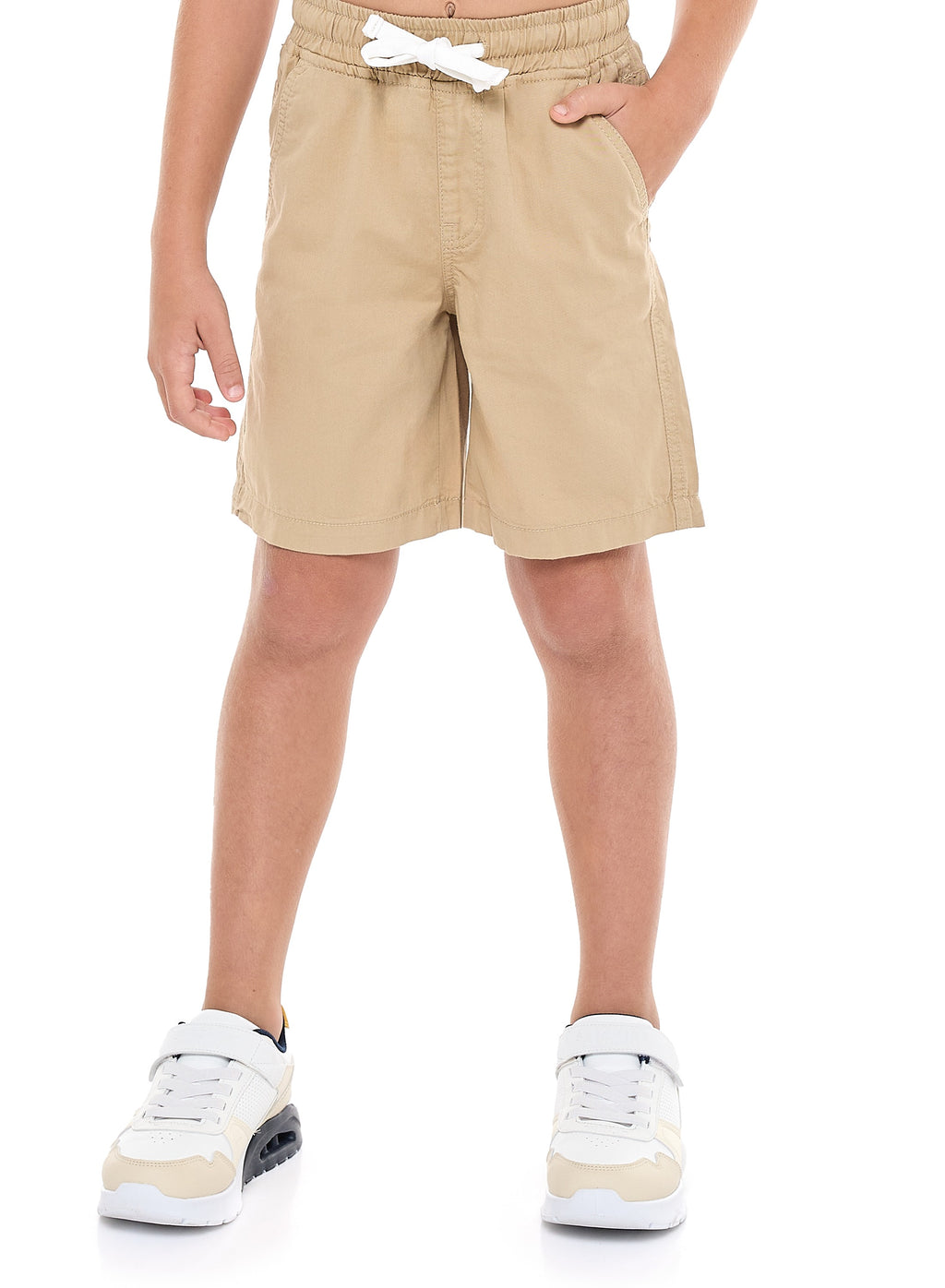 Victor And Jane Classic Navy And Khaki Cotton T-Shirt & Pull-On Shorts Boys Set