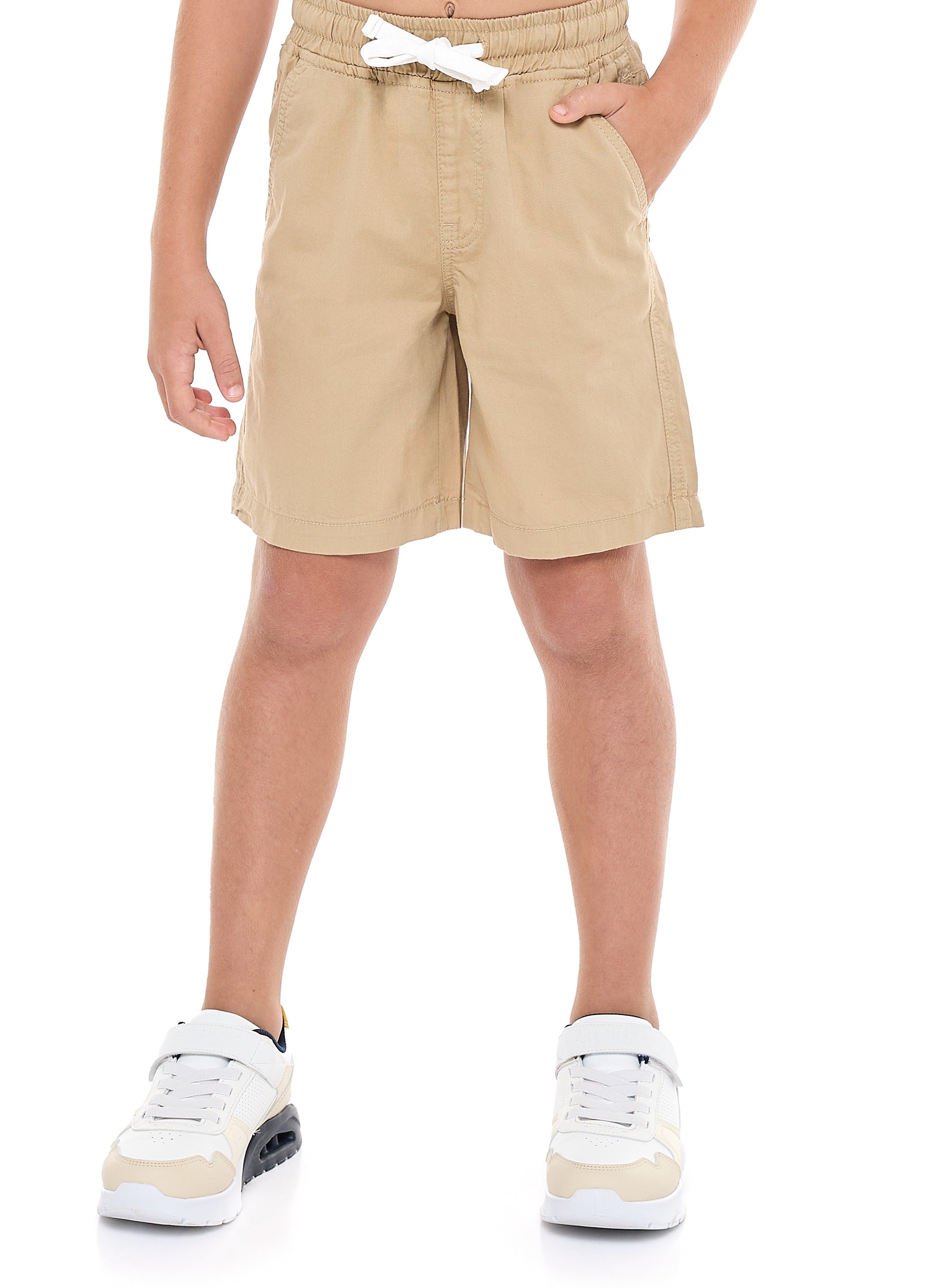 Victor And Jane Classic Navy And Khaki Cotton T-Shirt & Pull-On Shorts Boys Set