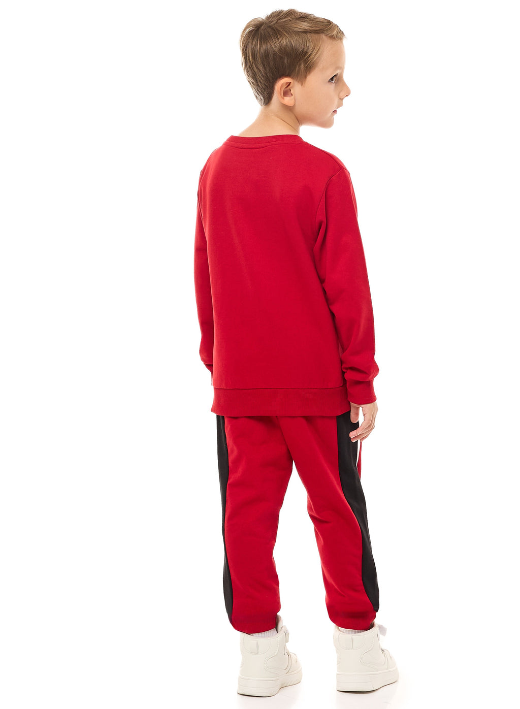 Boys' 2-Piece Sweatshirt And Jogger Set (2 -8 Yrs) -Red V