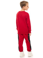 Boys' 2-Piece Sweatshirt And Jogger Set (2 -8 Yrs) -Red V