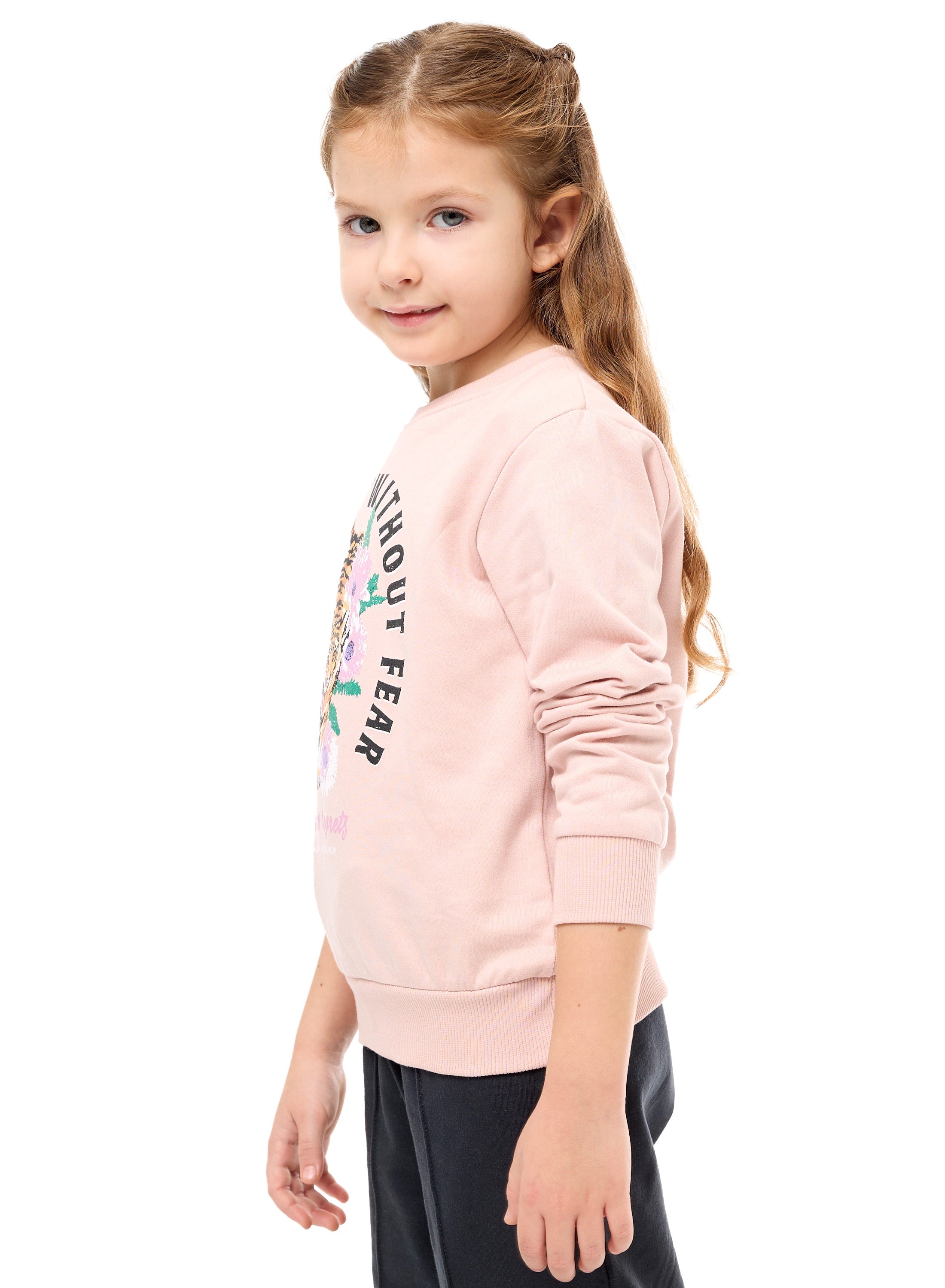 Graphic And Glitter Printed Sweatshirt
