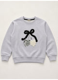 Girls Graphic Pullover Top with Puff Sleeves