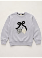 Girls Graphic Pullover Top with Puff Sleeves