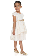 Chic Jacquard Champagne  Party Dress With Mesh & Decoration