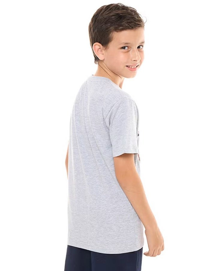 Victor and Jane Canada Graphic Round Neck T-shirt - Grey