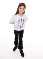 Victor And Jane Girls Set With Sequins Embroidered Top And Flared Leggings